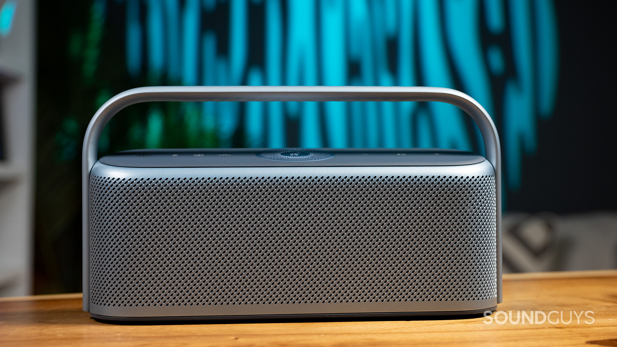 Anker Soundcore Motion X600 hero 2 Anker Soundcore Motion X600 on a table.